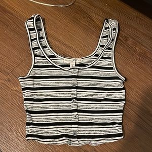 Express black and white tank XS